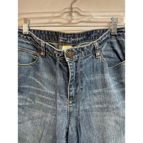 Liz Claiborne blue jeans‎ boyfriend fit capri draw string size 8 women’s - Picture 2 of 7
